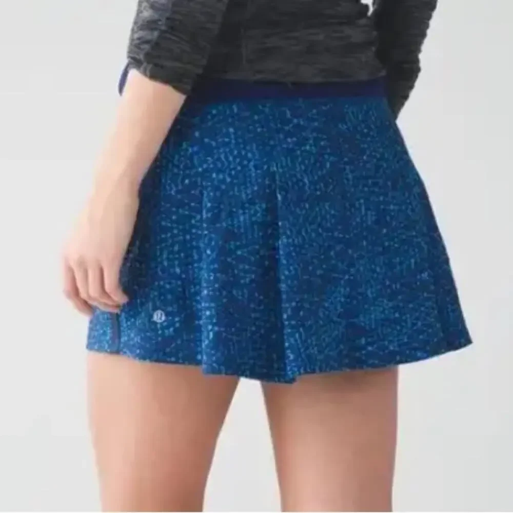 Lululemon Pace Rival Skirt II Samba Snake Hero Blue Size 4